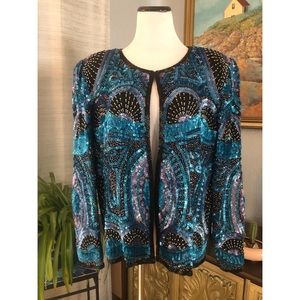 Stunning beaded jacket with intricate beadwork
